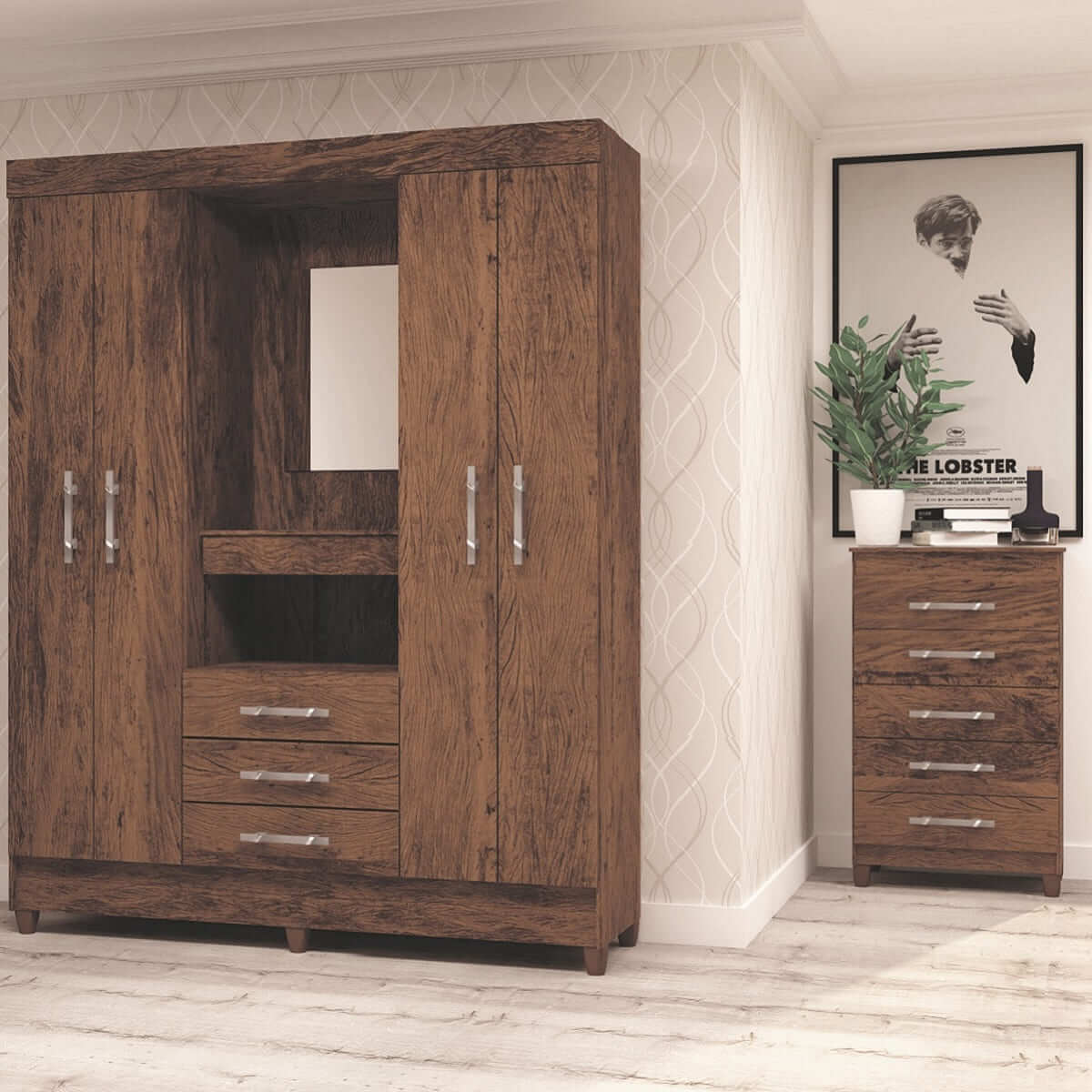 Closet Capelina 4 Puertas 3 Cajones Closet Capelina 4 Puertas 3 Cajones