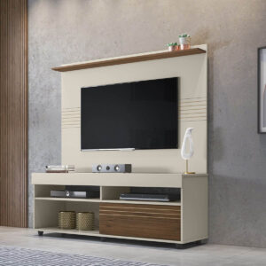 Rack TV, Mueble TV Linea - Conjunto Samba 1.4 - Nogueira e Off White